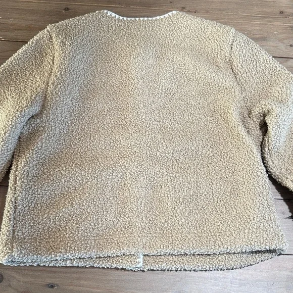 J. Crew Women's Sherpa Tan Teddy Jacket - Picture 7 of 9